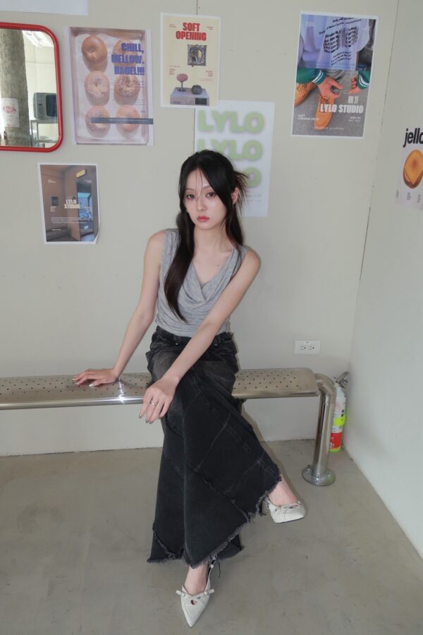 CM04228075復古毛邊牛仔裙：圖片 4