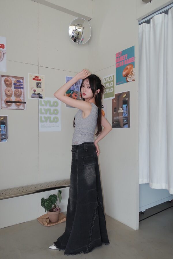 CM04228075復古毛邊牛仔裙：圖片 2