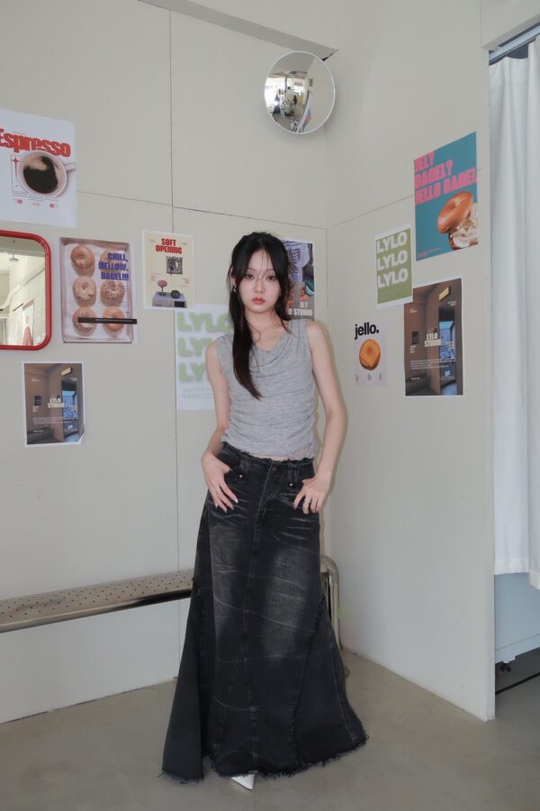 CM04228075復古毛邊牛仔裙：圖片 11