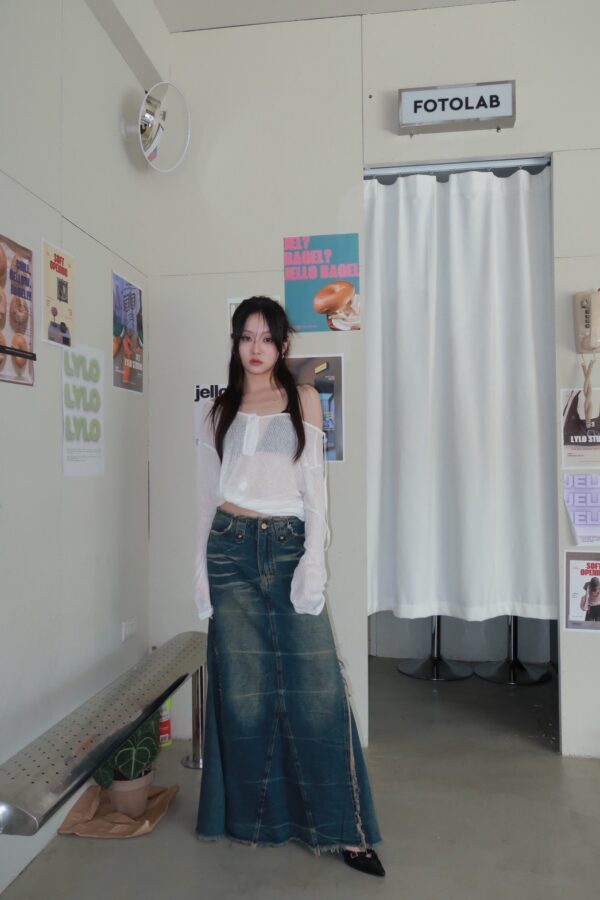 CM04228075復古毛邊牛仔裙：圖片 6