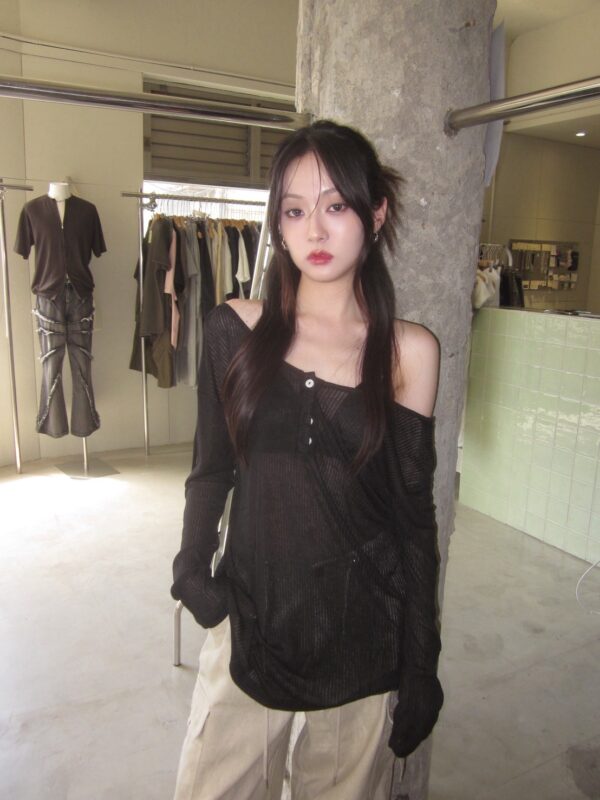 CJ7838-c2Ｕ領美背罩衫：圖片 2