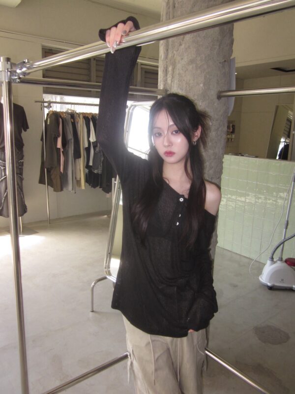 CJ7838-c2Ｕ領美背罩衫