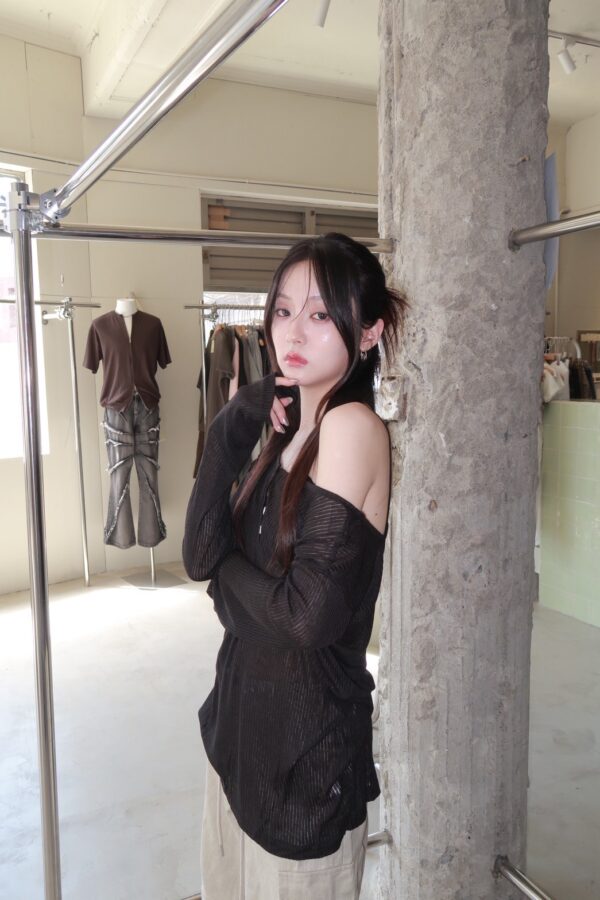 CJ7838-c2Ｕ領美背罩衫：圖片 3
