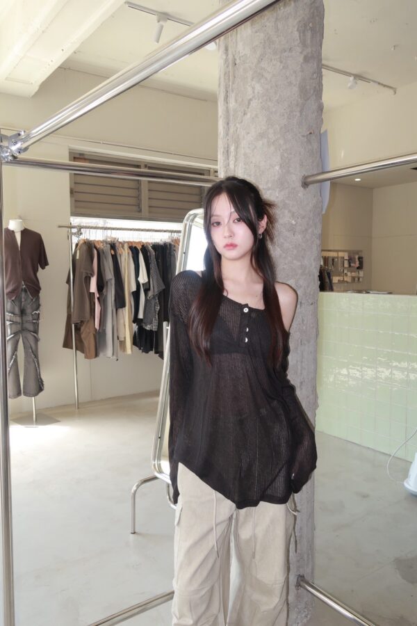 CJ7838-c2Ｕ領美背罩衫：圖片 4