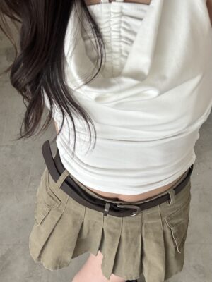 CS1 8069抓皺串珠盪領背心