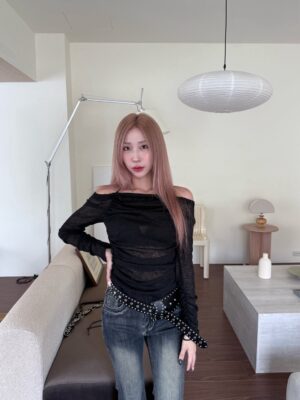 CS22520網狀針織抓皺平口