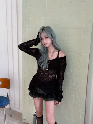 CS2S011琥珀鈕扣針織外衫