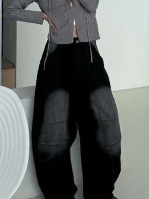 CO1 98115刷色弧形車線彎刀褲