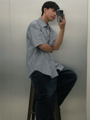 ［🇰🇷正韓］KO11 高質感親膚透氣刷線短襯