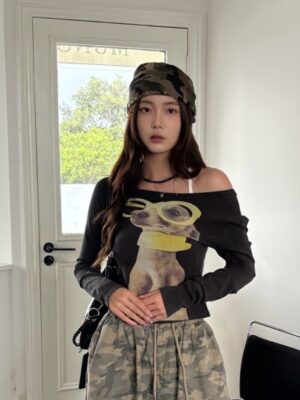 CO2 9770墨鏡狗斜肩上衣