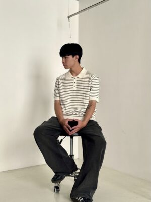 ［🇰🇷正韓］KO6 Autumn針織線條短領衣