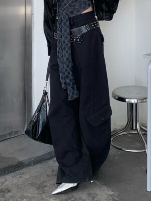 CO2 8209口袋設計氣球褲（附皮帶）