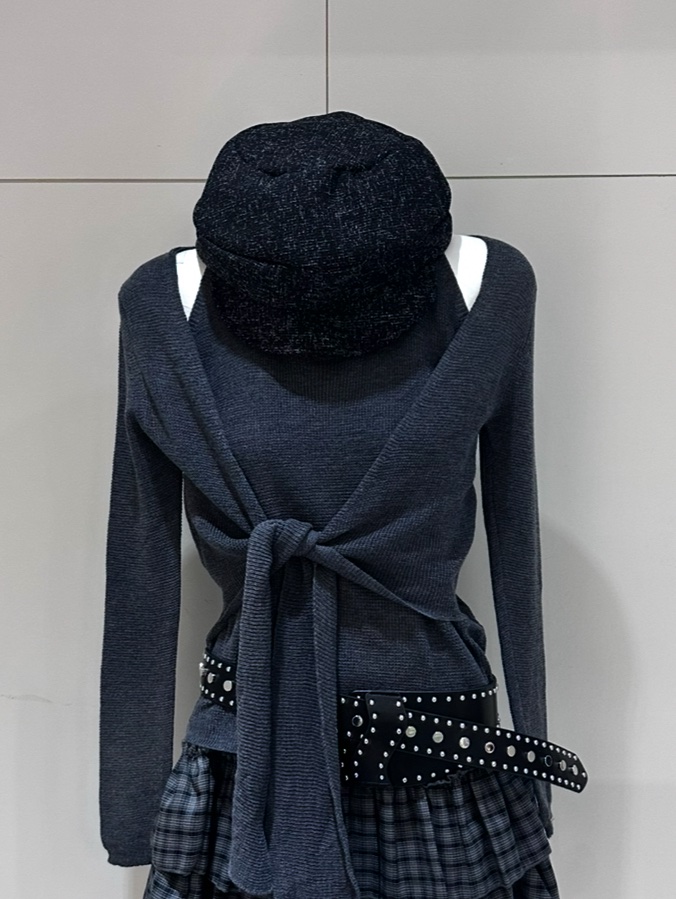 CO2 C213針織掛脖綁帶上衣:圖片 2