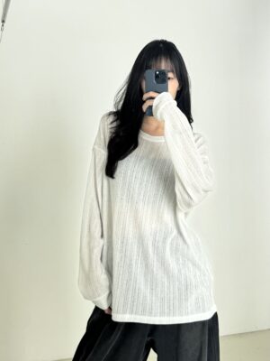 ［🇰🇷正韓］KO5 針織微透長棉T