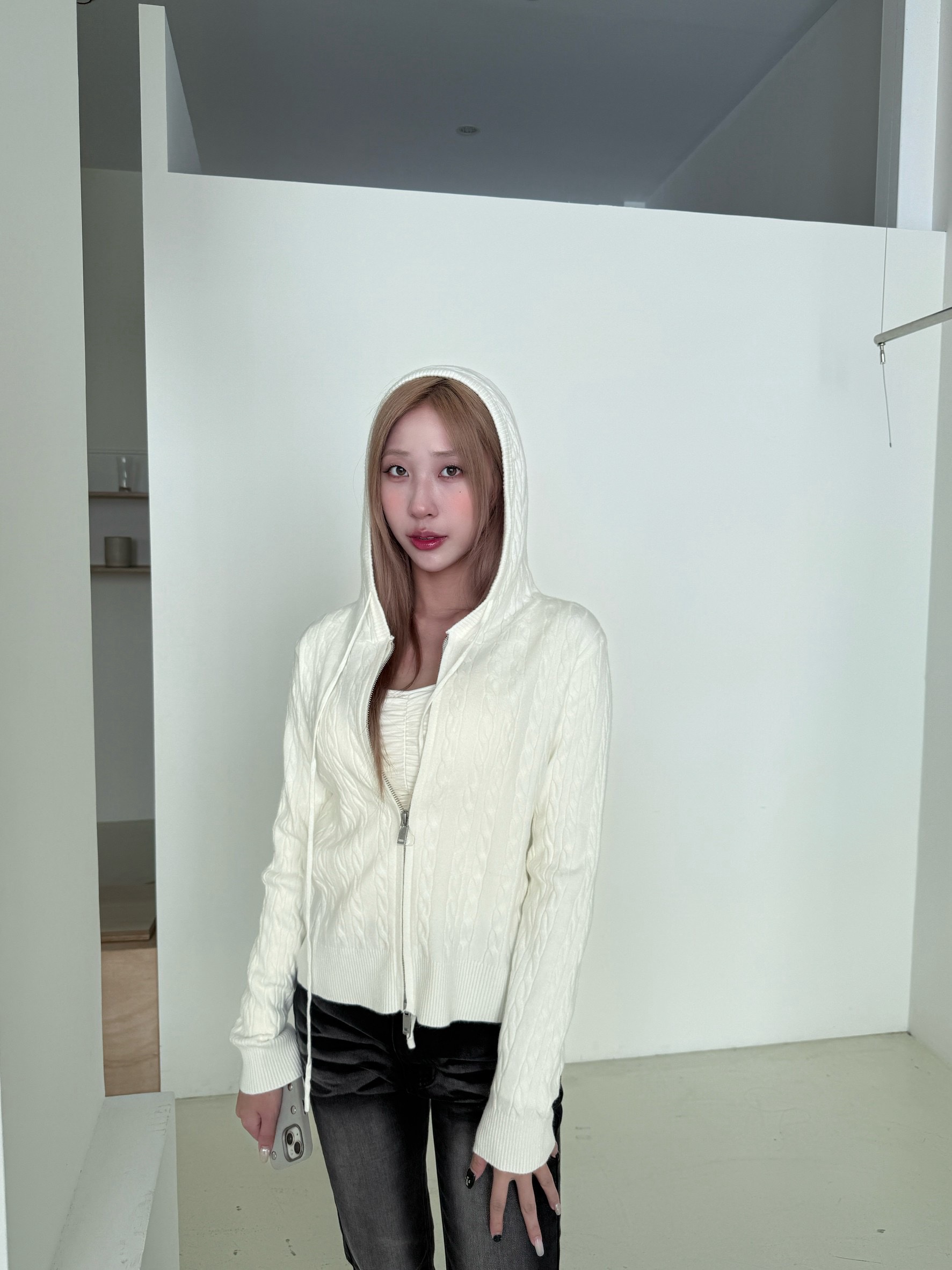 CO1 803334 麻花針織短版外套:圖片 7