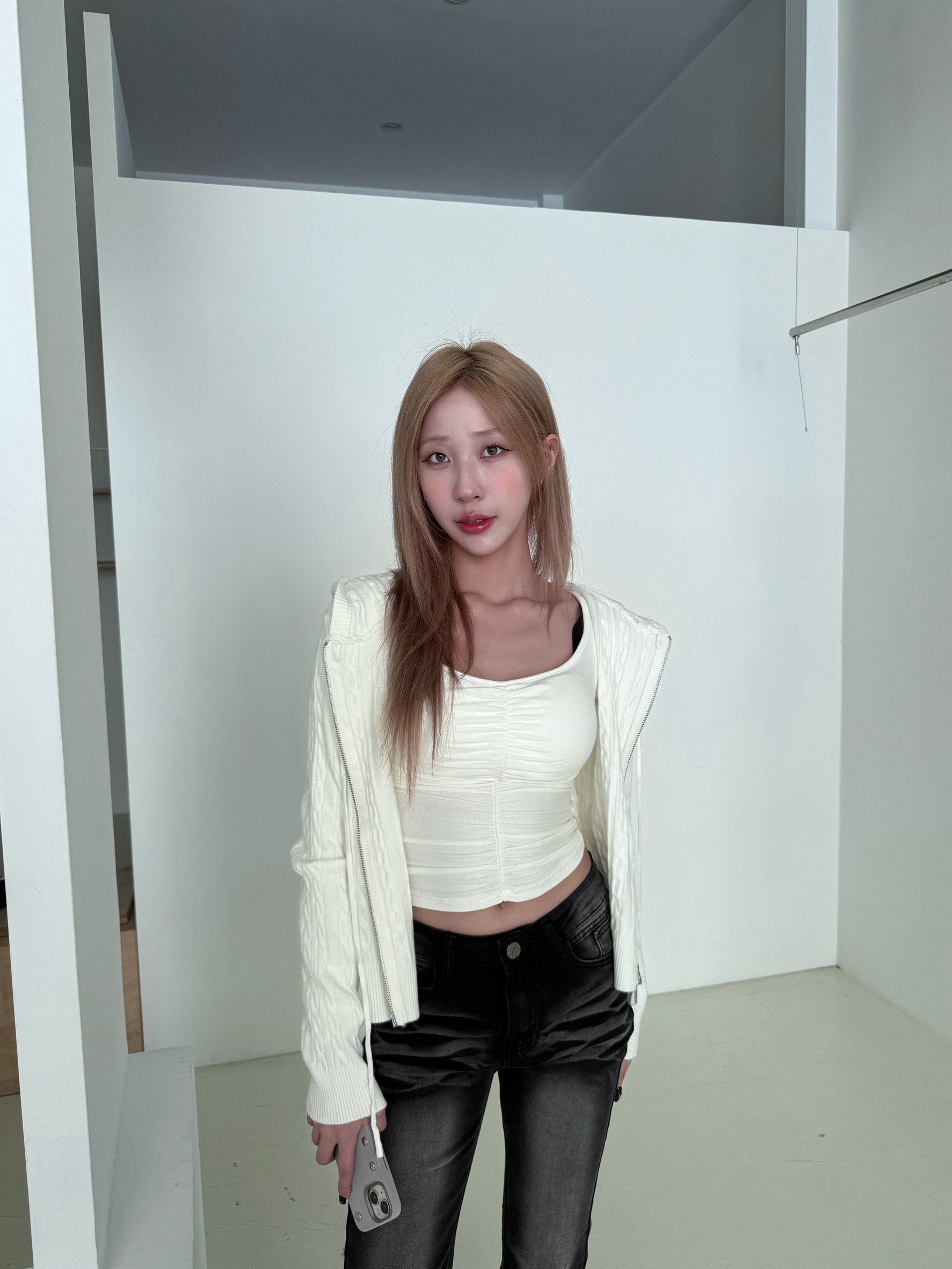 CO1 803334 麻花針織短版外套:圖片 4