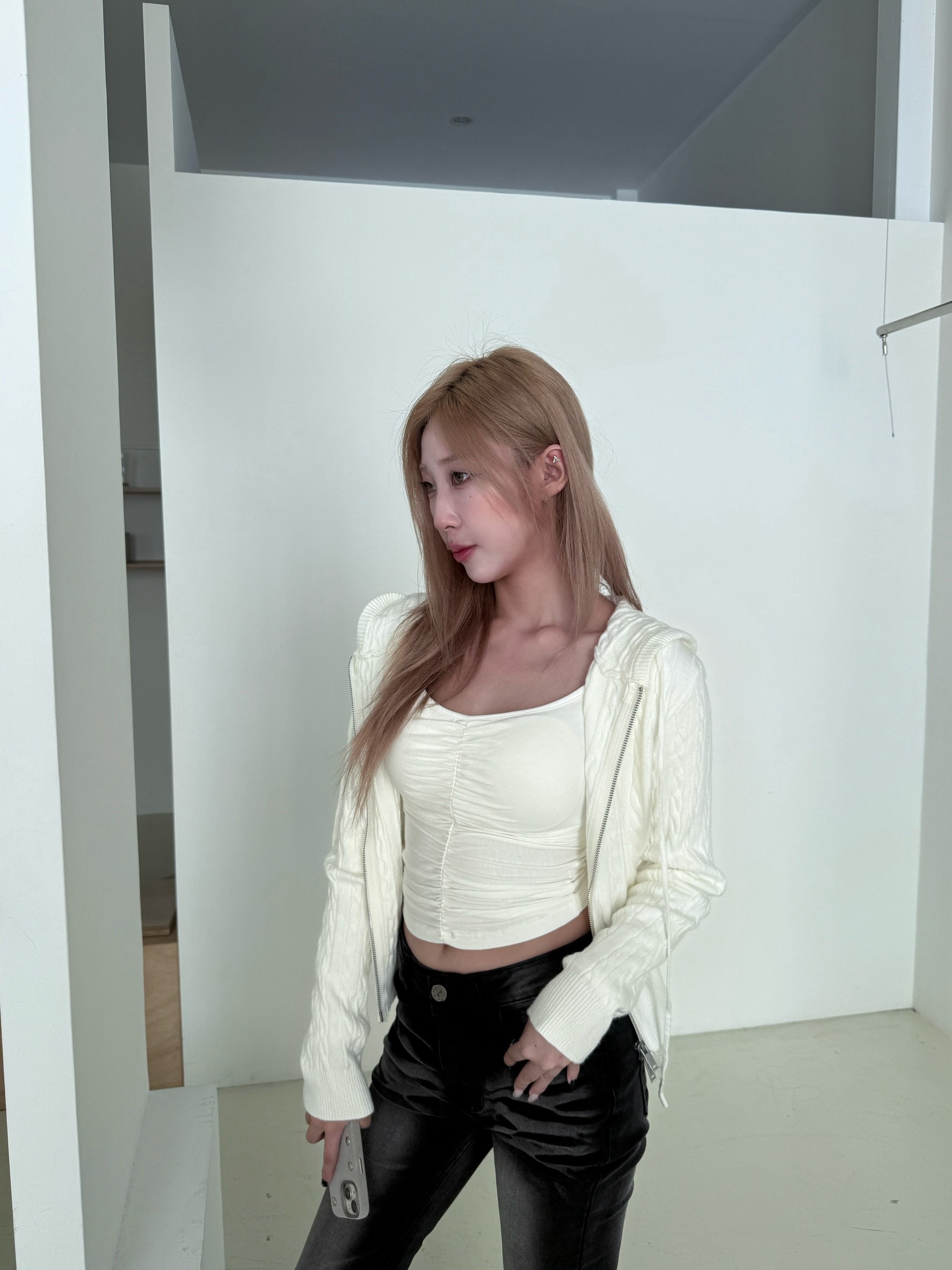 CO1 803334 麻花針織短版外套:圖片 6