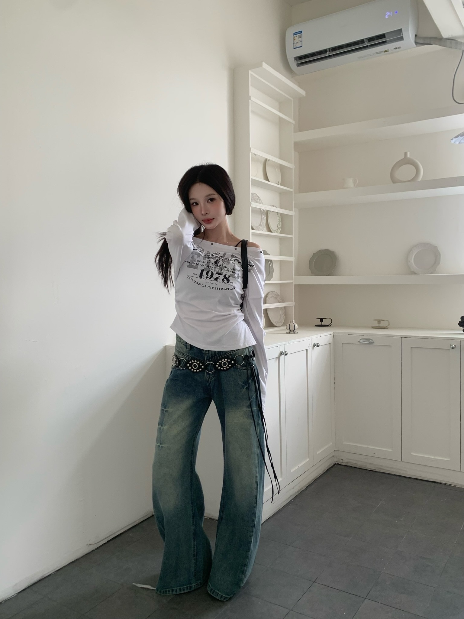 CO2 3441裂紋設計牛仔褲:圖片 5