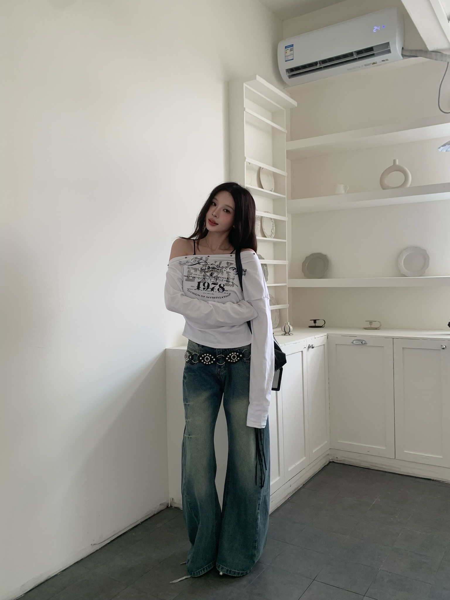 CO2 3441裂紋設計牛仔褲:圖片 4