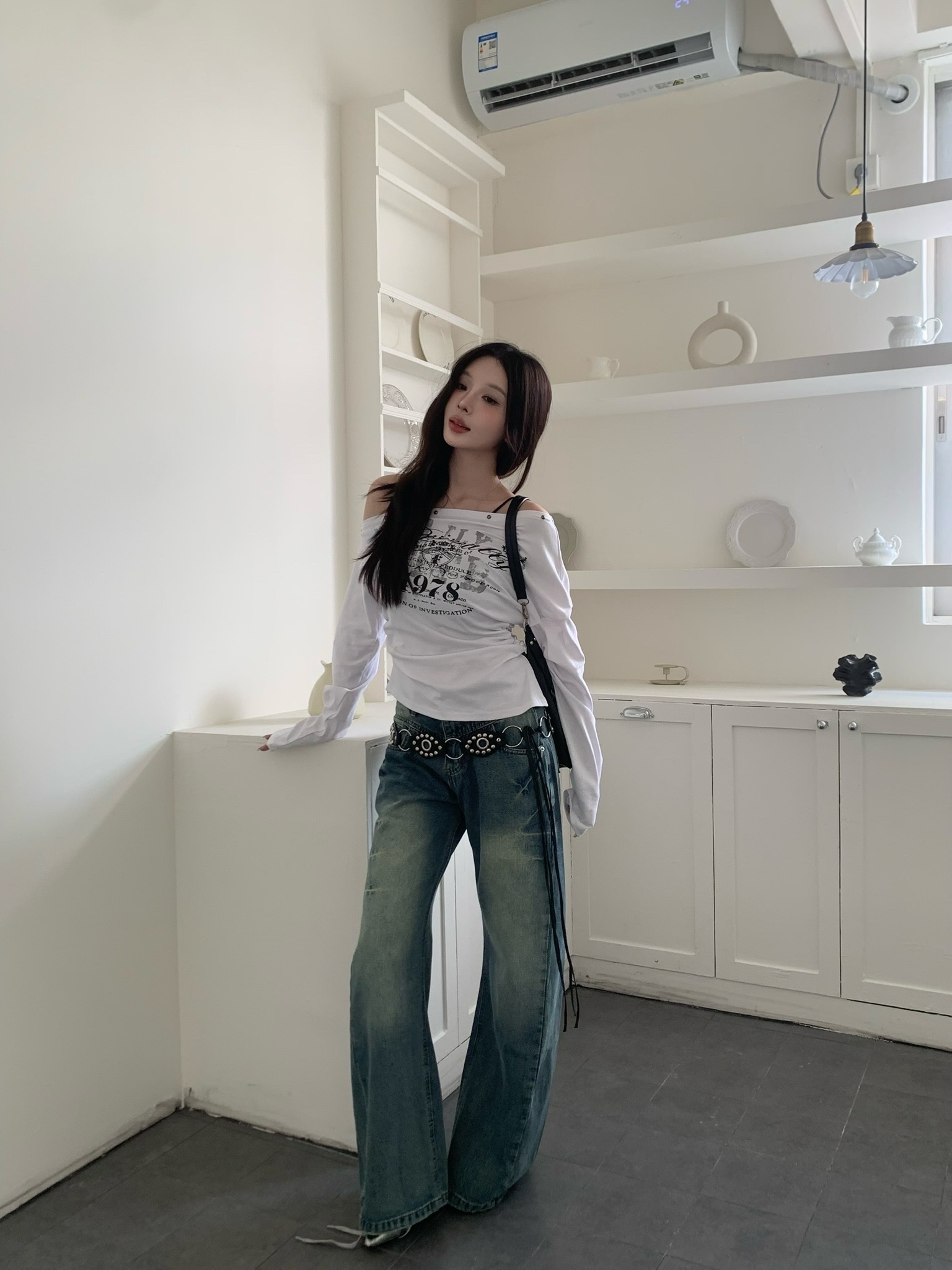 CO2 3441裂紋設計牛仔褲:圖片 2