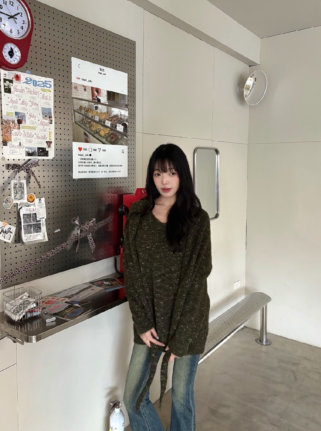 CN2 H03聖誕樹色系大毛衣(附圍巾):圖片 10