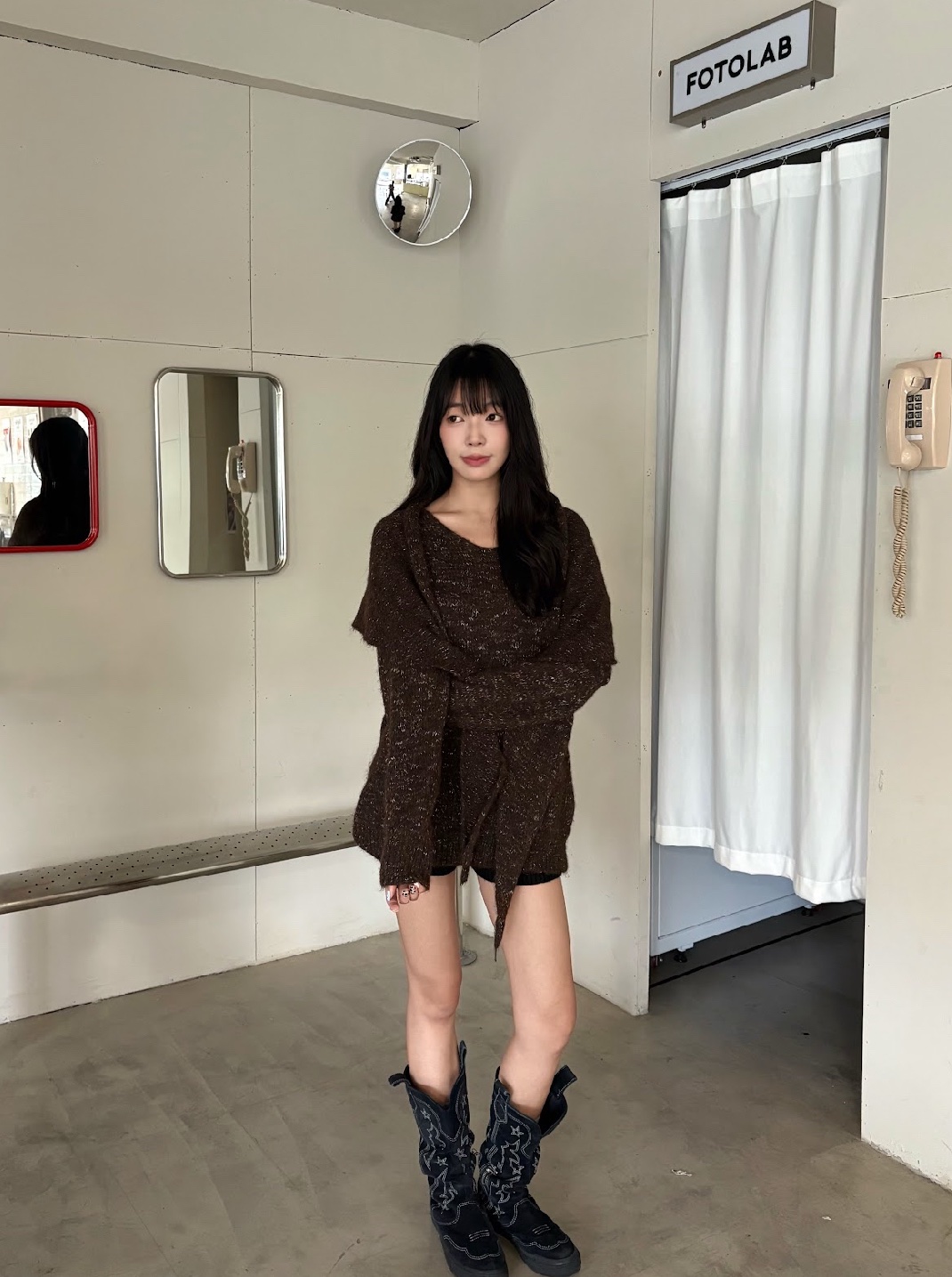 CN2 H03聖誕樹色系大毛衣(附圍巾):圖片 3