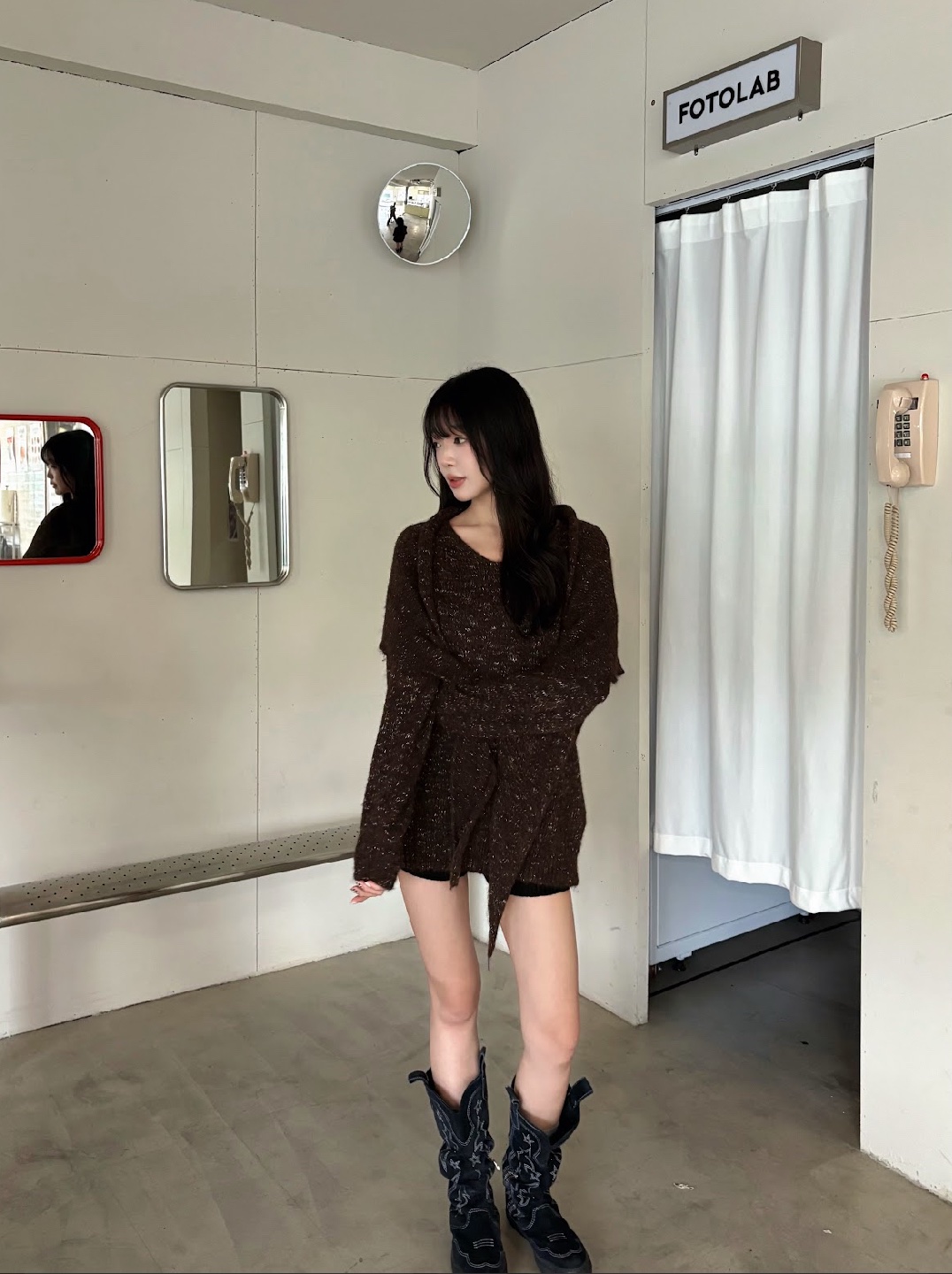 CN2 H03聖誕樹色系大毛衣(附圍巾):圖片 4