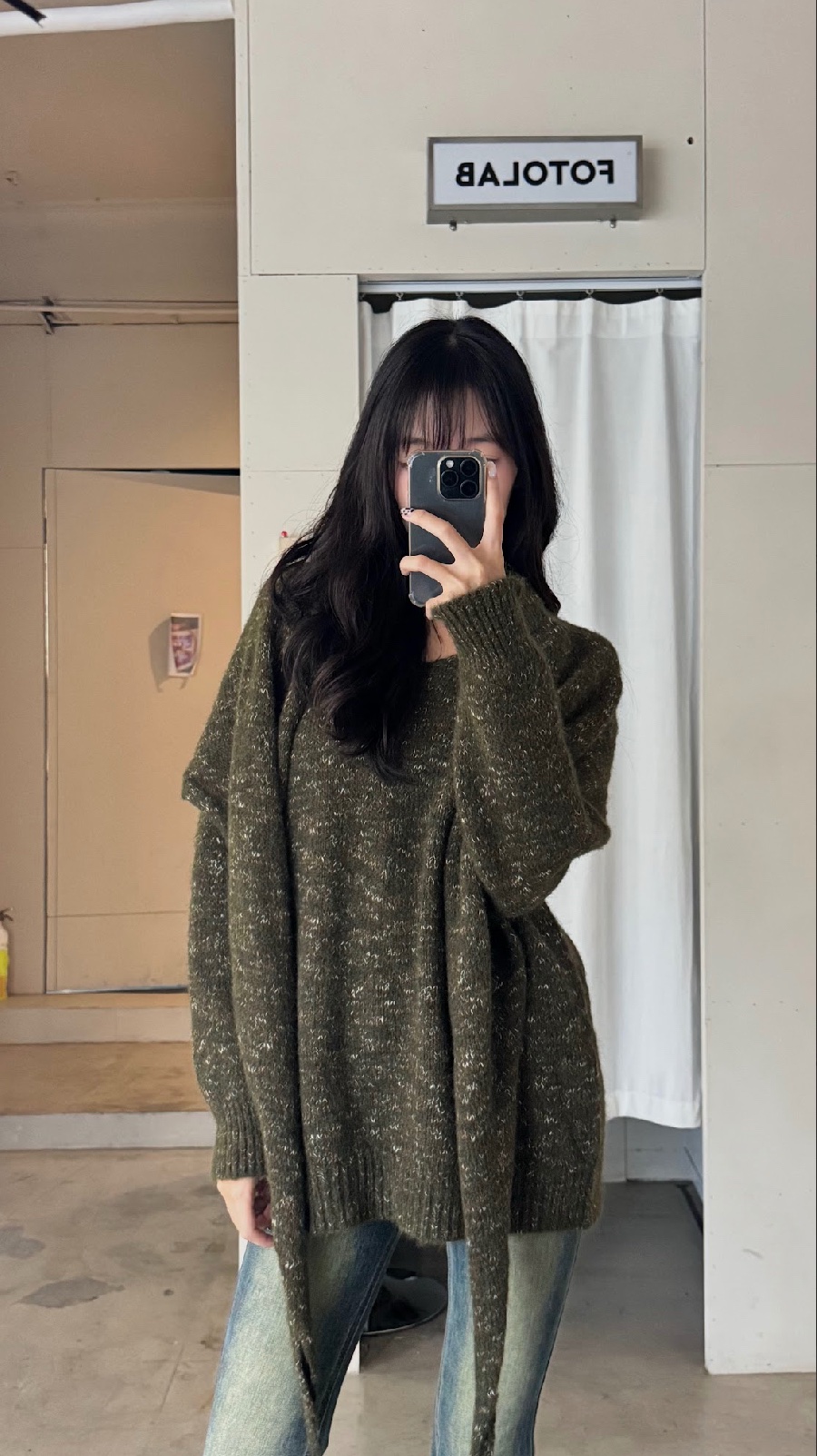 CN2 H03聖誕樹色系大毛衣(附圍巾):圖片 11