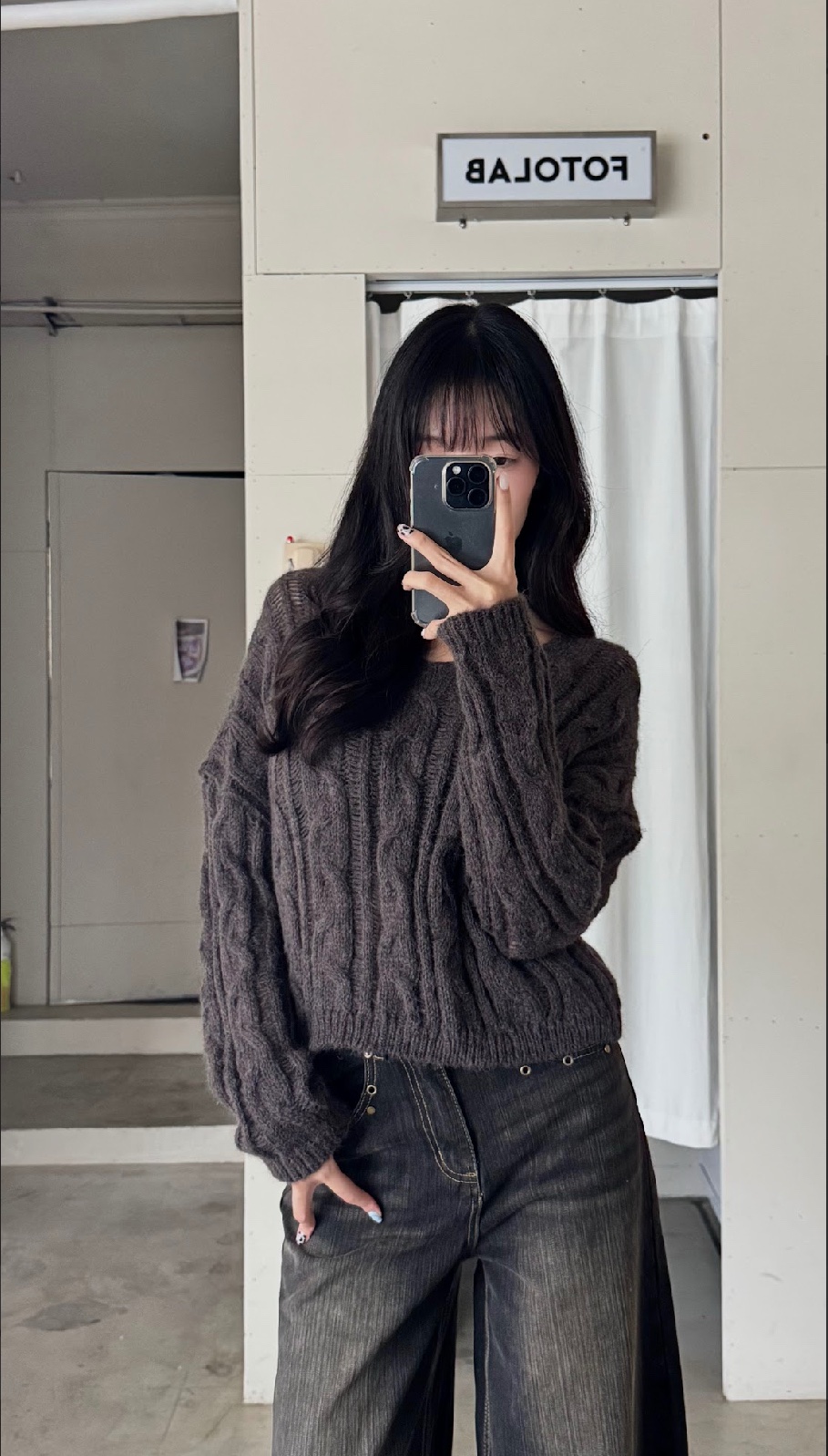 CN2 9116v 麻花編織V領毛衣:圖片 9