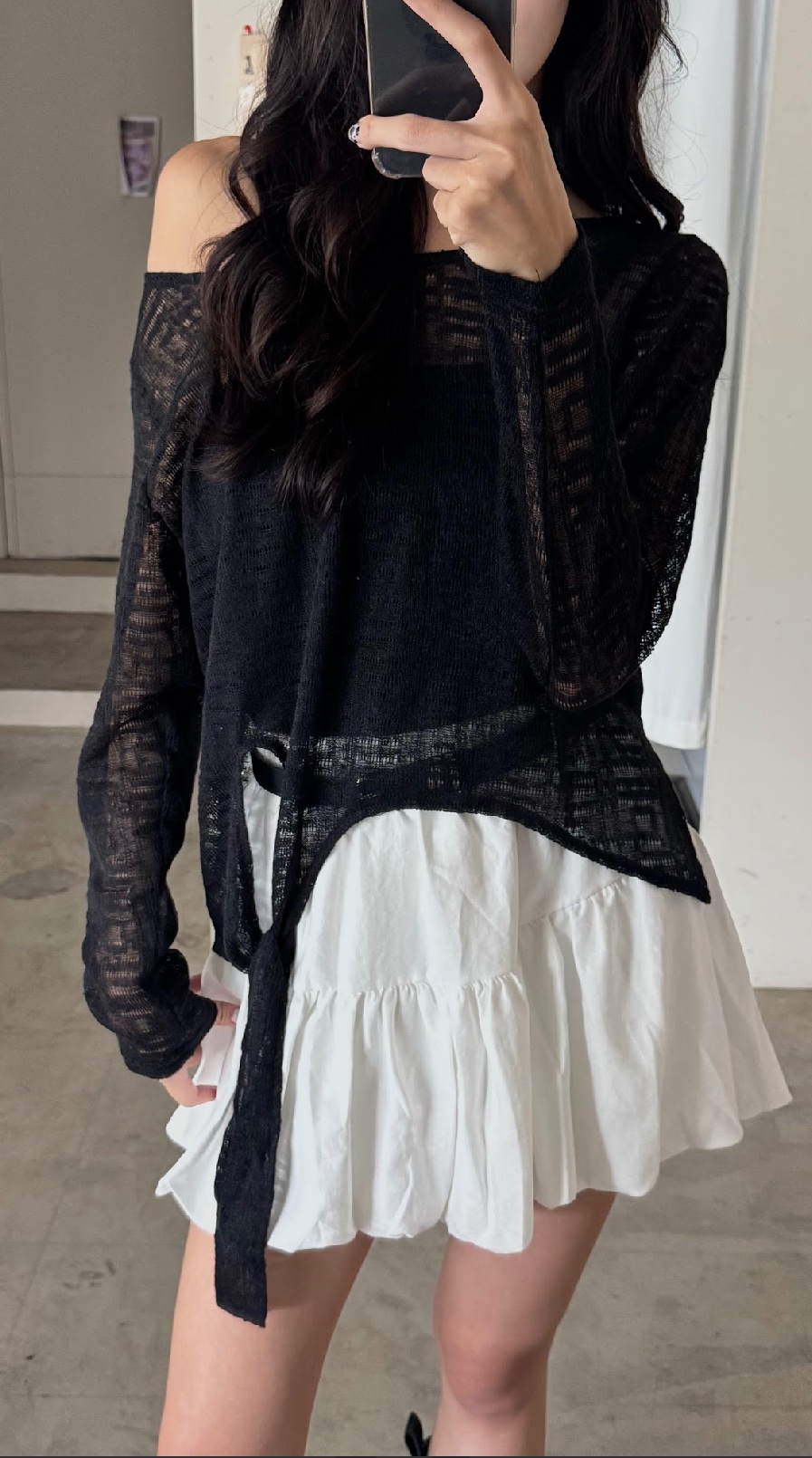 CN2 890圓領慵懶風兩件式薄長袖:圖片 2