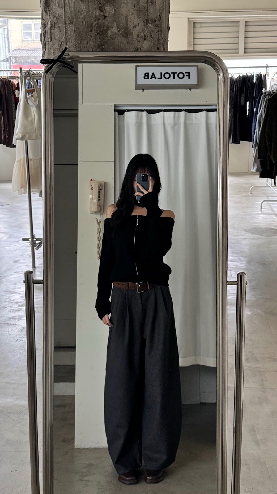 CN2 cx1188一字領雙拉鏈針織衣(附圍脖):圖片 4