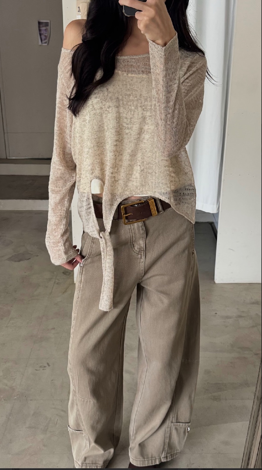 CN2 890圓領慵懶風兩件式薄長袖:圖片 6