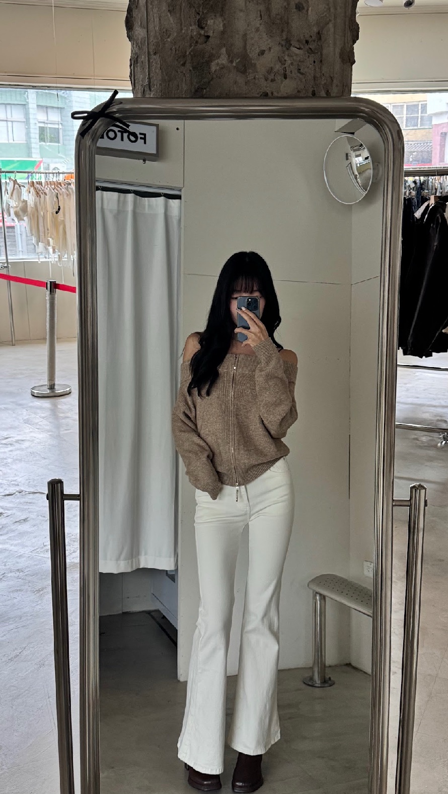 CN2 cx1188一字領雙拉鏈針織衣(附圍脖):圖片 10