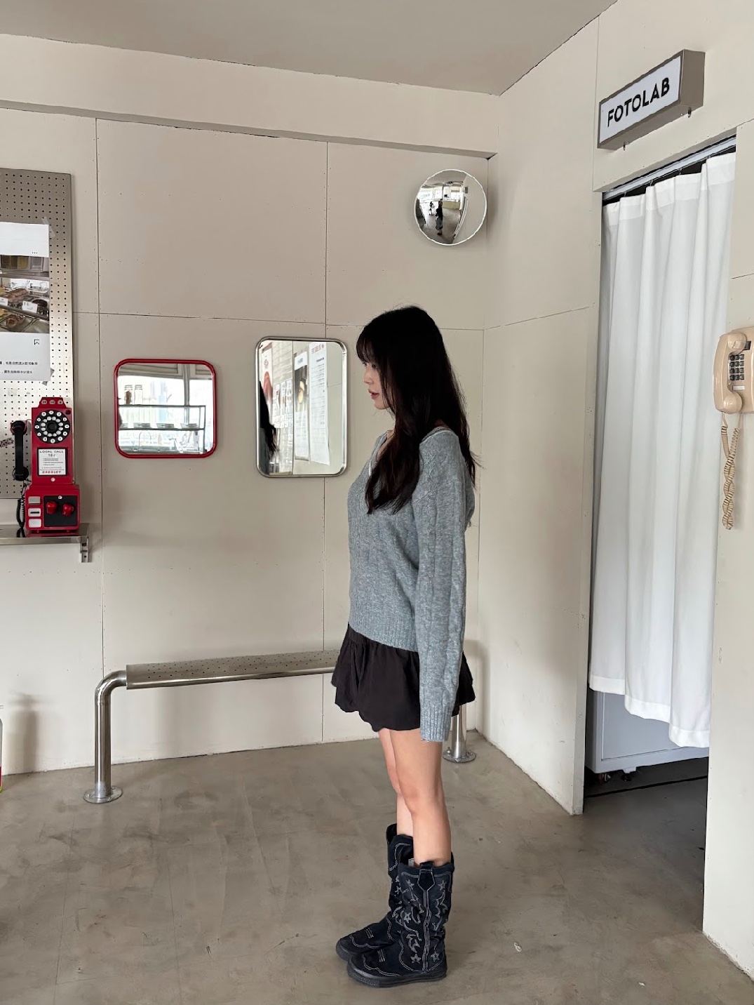 CN2 803407 V領條紋針織長袖(附圍巾):圖片 13