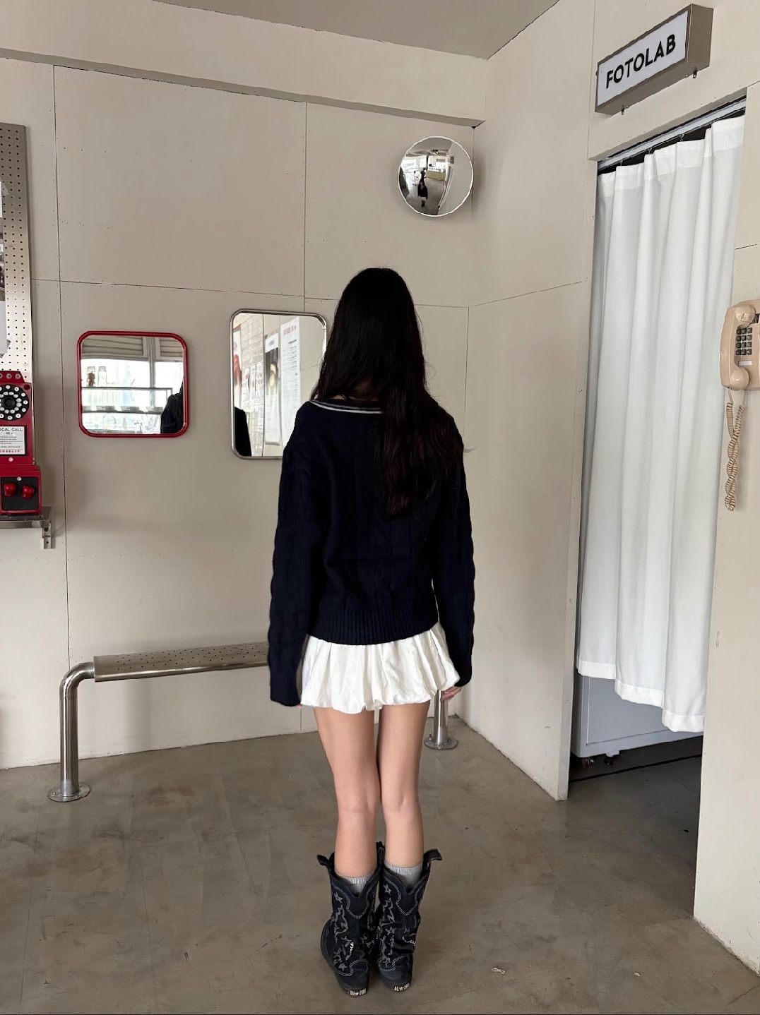 CN2 803407 V領條紋針織長袖(附圍巾):圖片 8