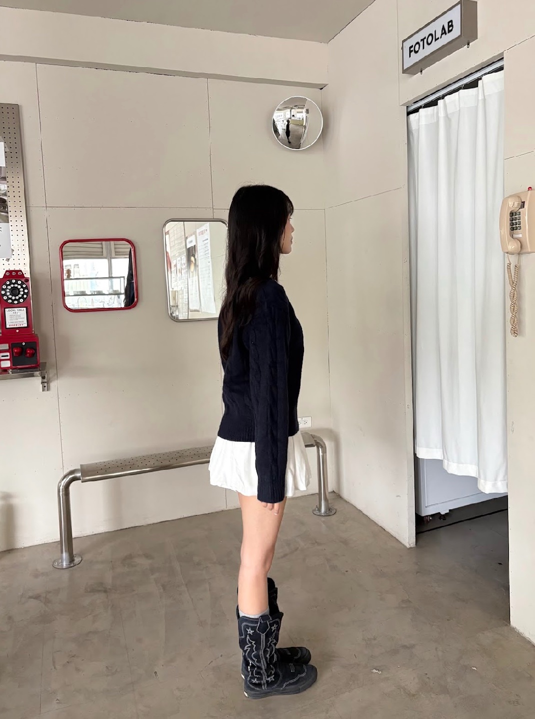 CN2 803407 V領條紋針織長袖(附圍巾):圖片 7