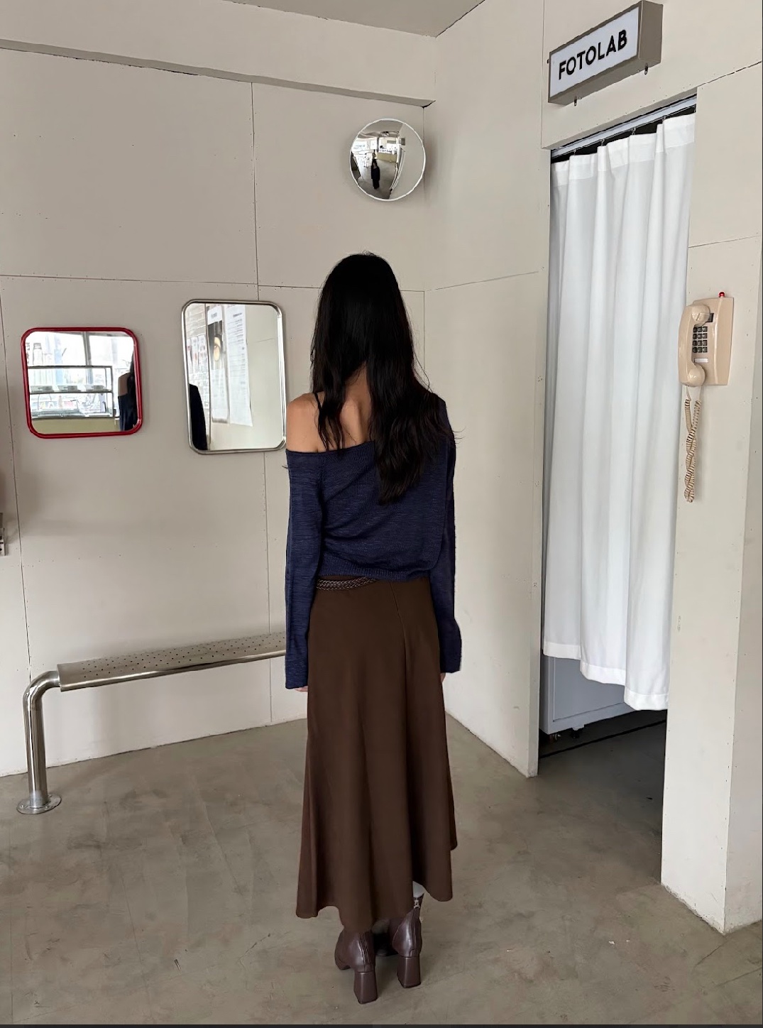 CN2 7586質感毛呢長裙(附皮帶):圖片 16