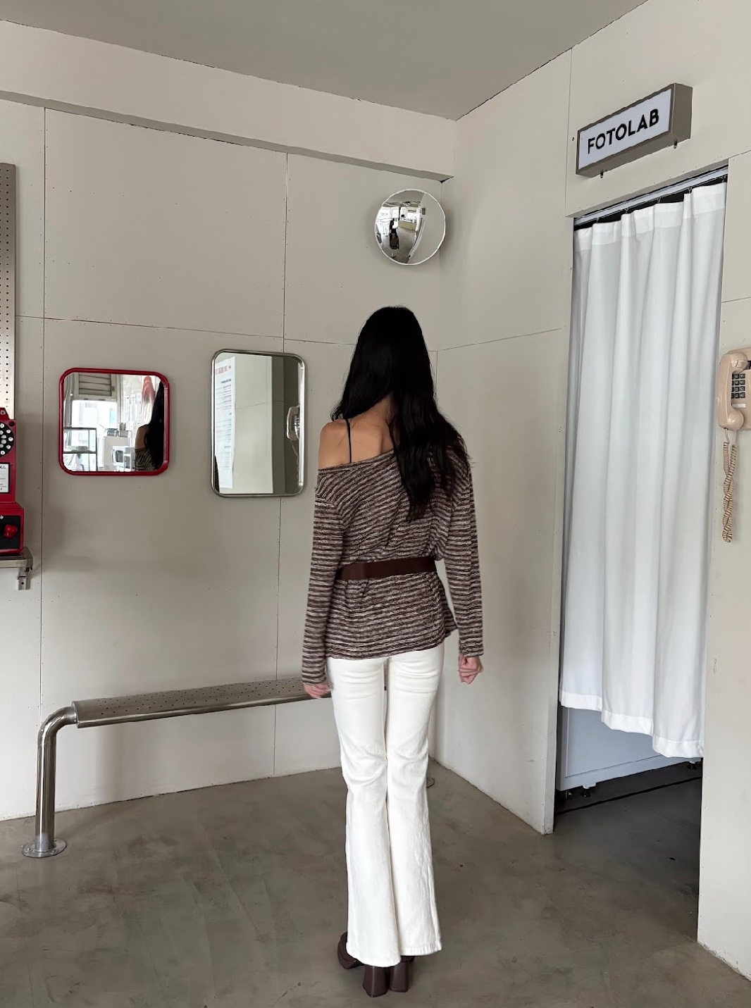 CN2 1380純白內刷毛微喇叭褲:圖片 8