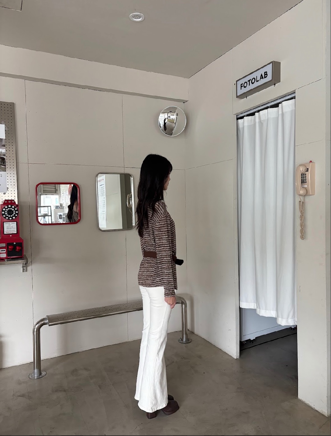 CN2 9378條紋撞色斜肩上衣(附麂皮皮帶):圖片 13