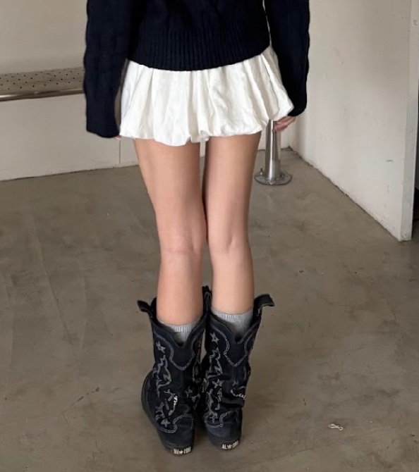 CN2 926絨感花苞裙(附皮帶):圖片 6