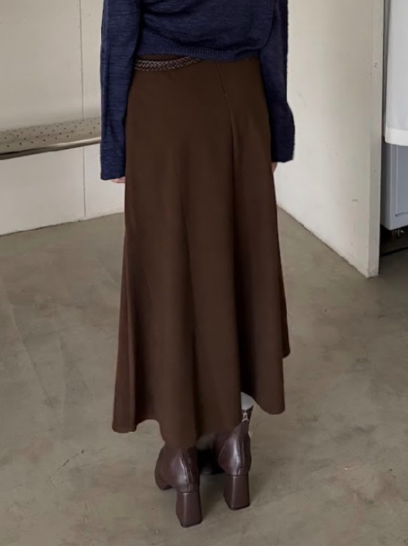 CN2 7586質感毛呢長裙(附皮帶):圖片 15