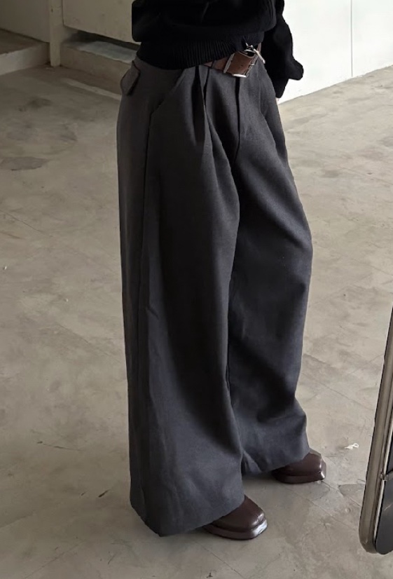 CN2 25936 闊腿厚磅西裝褲(附皮帶):圖片 7