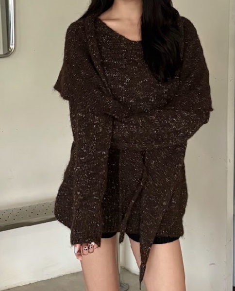 CN2 H03聖誕樹色系大毛衣(附圍巾)