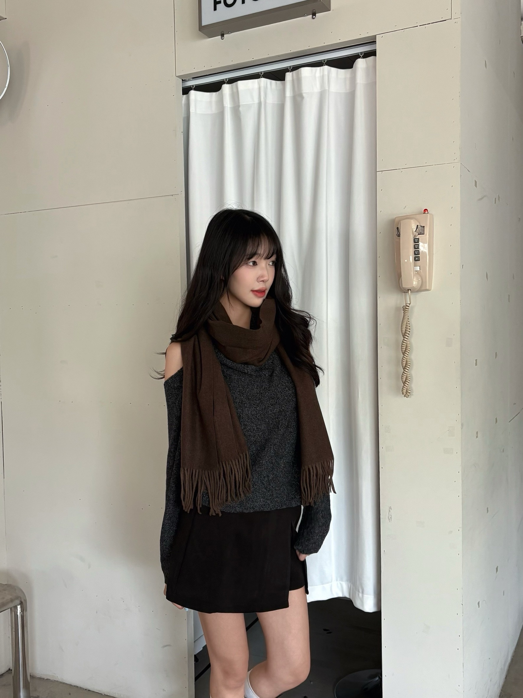 CD1 7591毛呢開衩短褲裙:圖片 6