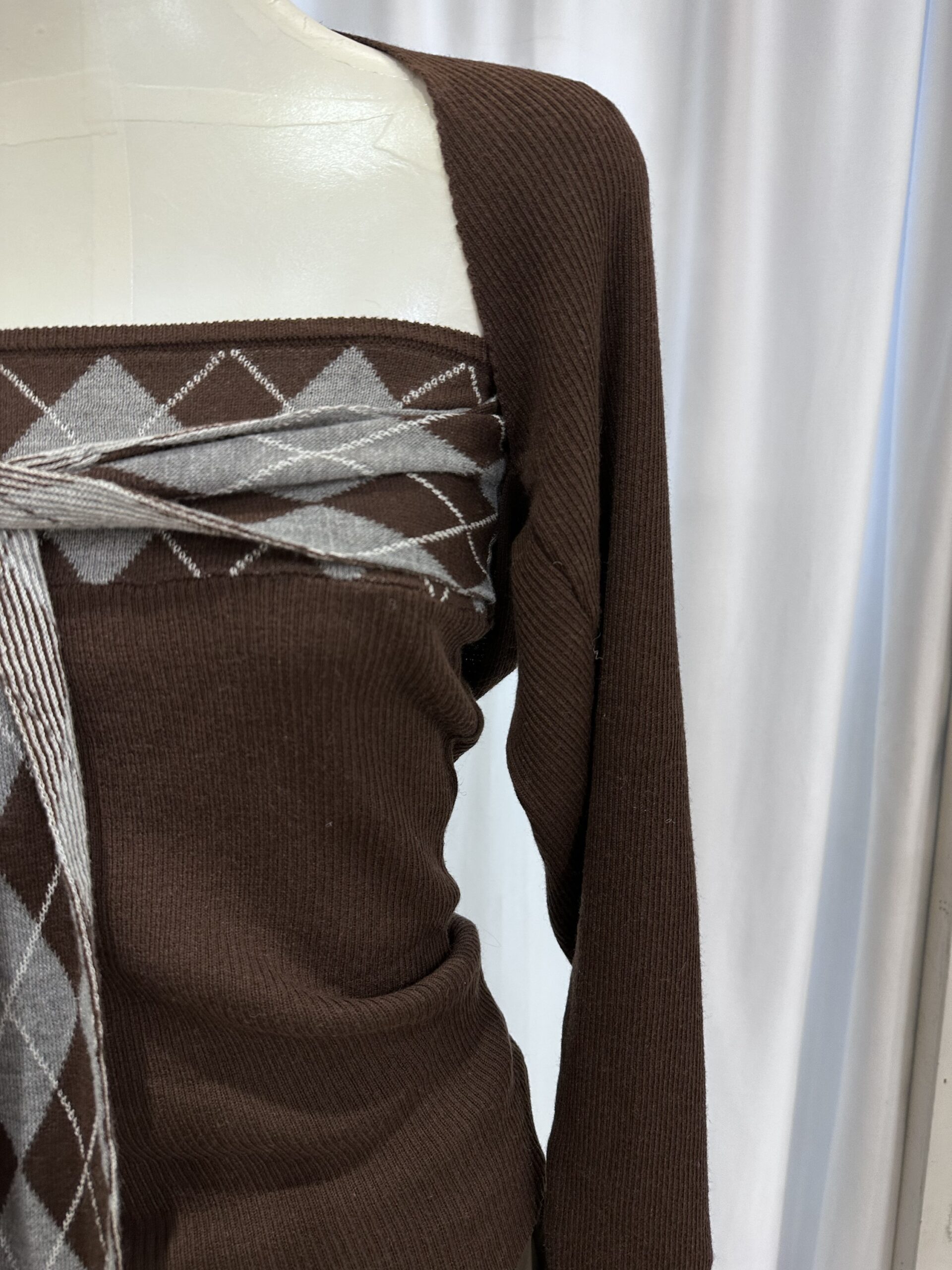 CD2 平口格紋綁帶兩件套:圖片 5