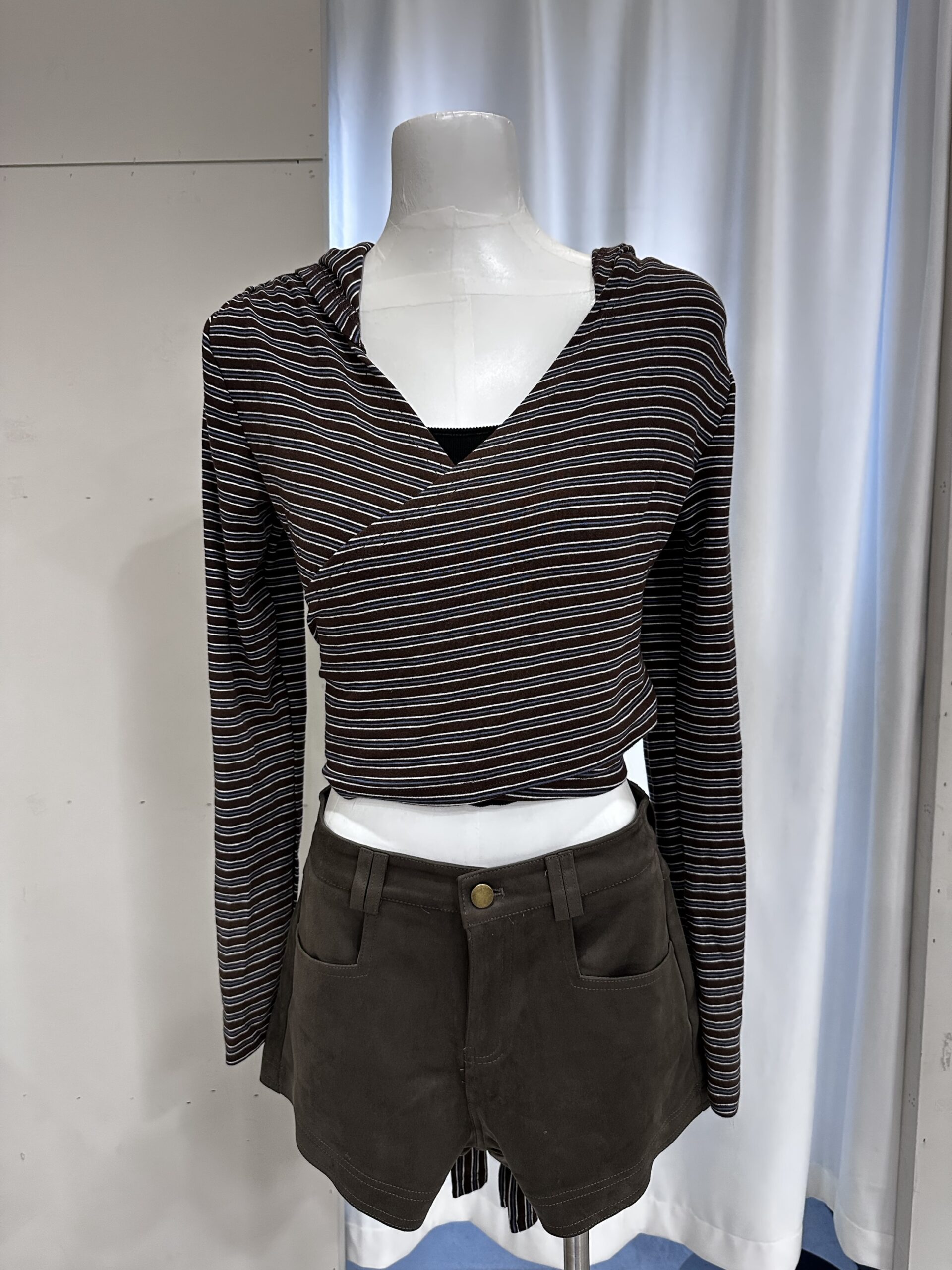 CD2撞色條紋小外套