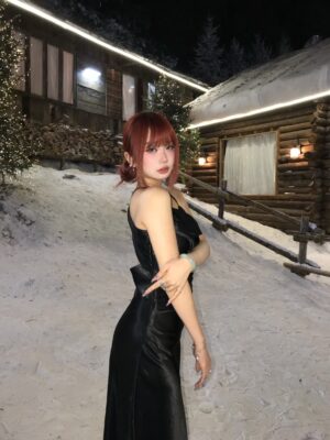 CD2 7852 ins風盪領美背緞面洋裝