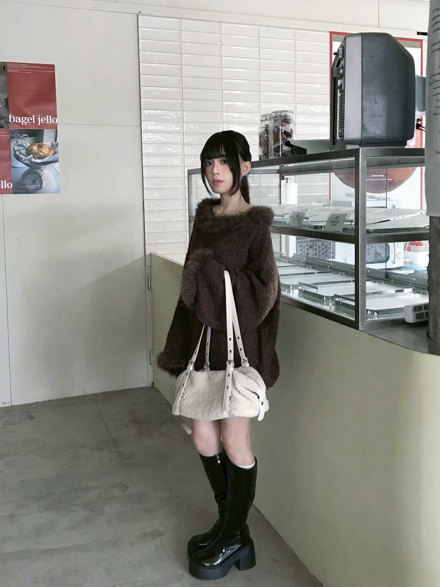 CF1 7723 拼接毛邊針織毛衣:圖片 12