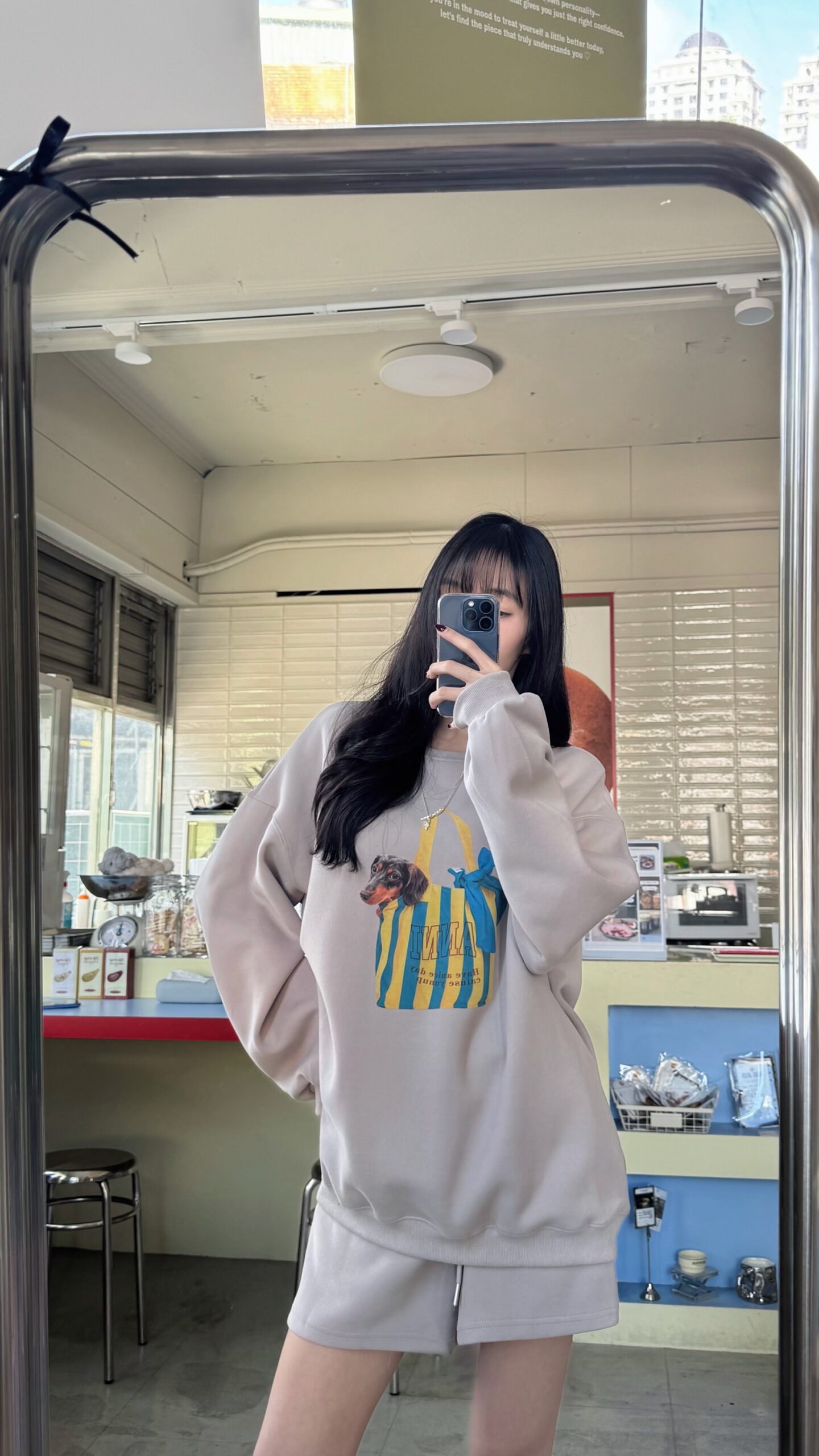 CJ2 8619提袋狗狗圓領上衣:圖片 2