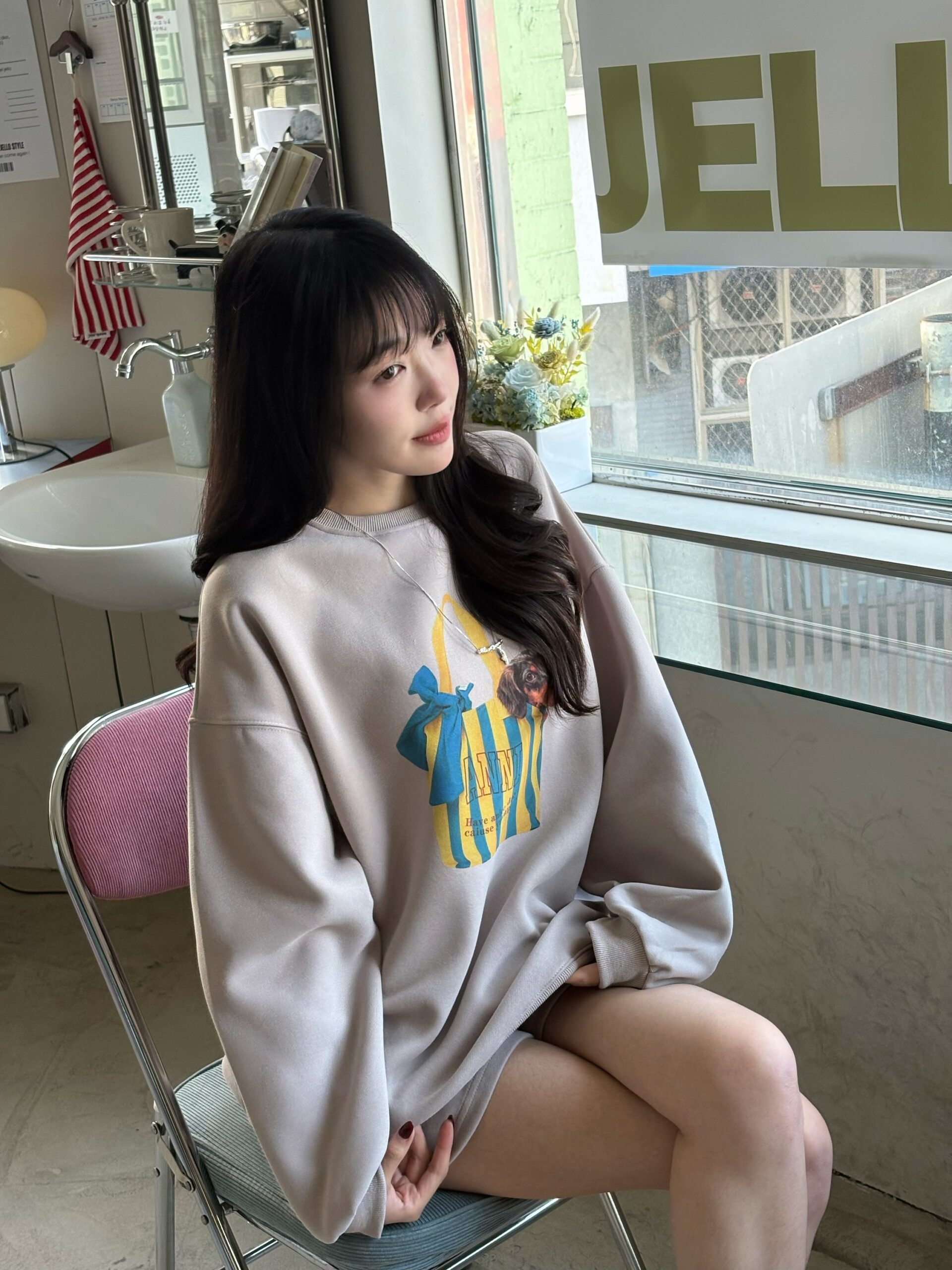 CJ2 8619提袋狗狗圓領上衣